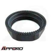 APPORO Plastic Injection Molding Black ABS Medical Grade Serrated Hex Flange Nut 02