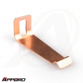 APPORO Stamping Bending Manufacturing Parts Bronze Short Battery Spring Contact Plate 03