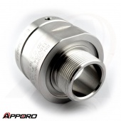 APPORO CNC Turned Milling Part Stainless Steel 316L Tranducer End Cap Adapter 03