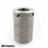 APPORO CNC Lathe Turning Part Stainless Steel 303 Knurled Hollow Shaft Drive Roller 04